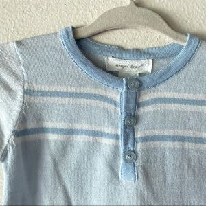 Angel Dear baby boy 3-6mo knit light weight romper, NWT